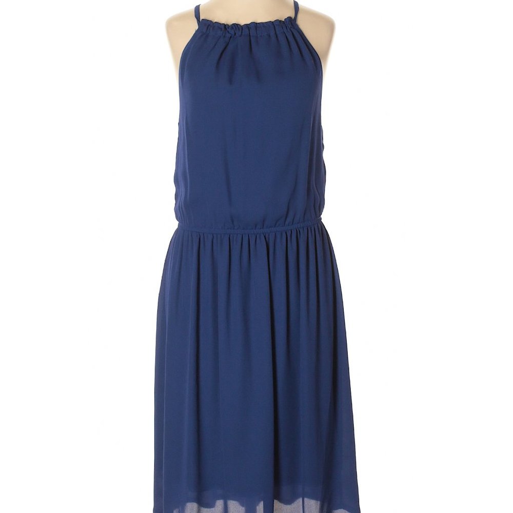 Lookbook Store dress size:2 blue color halter dres